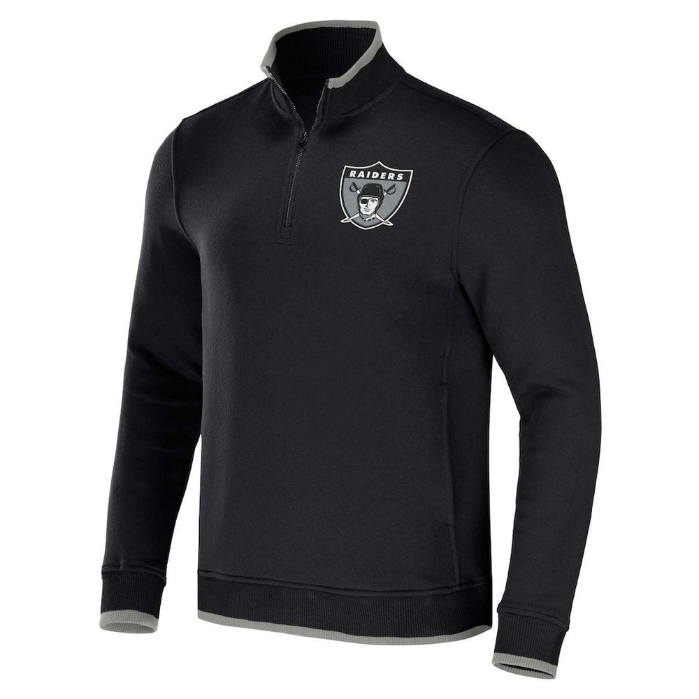 Las Vegas Raiders NFL x Darius Rucker Collection Logo Quarter-Zip Top - Black online