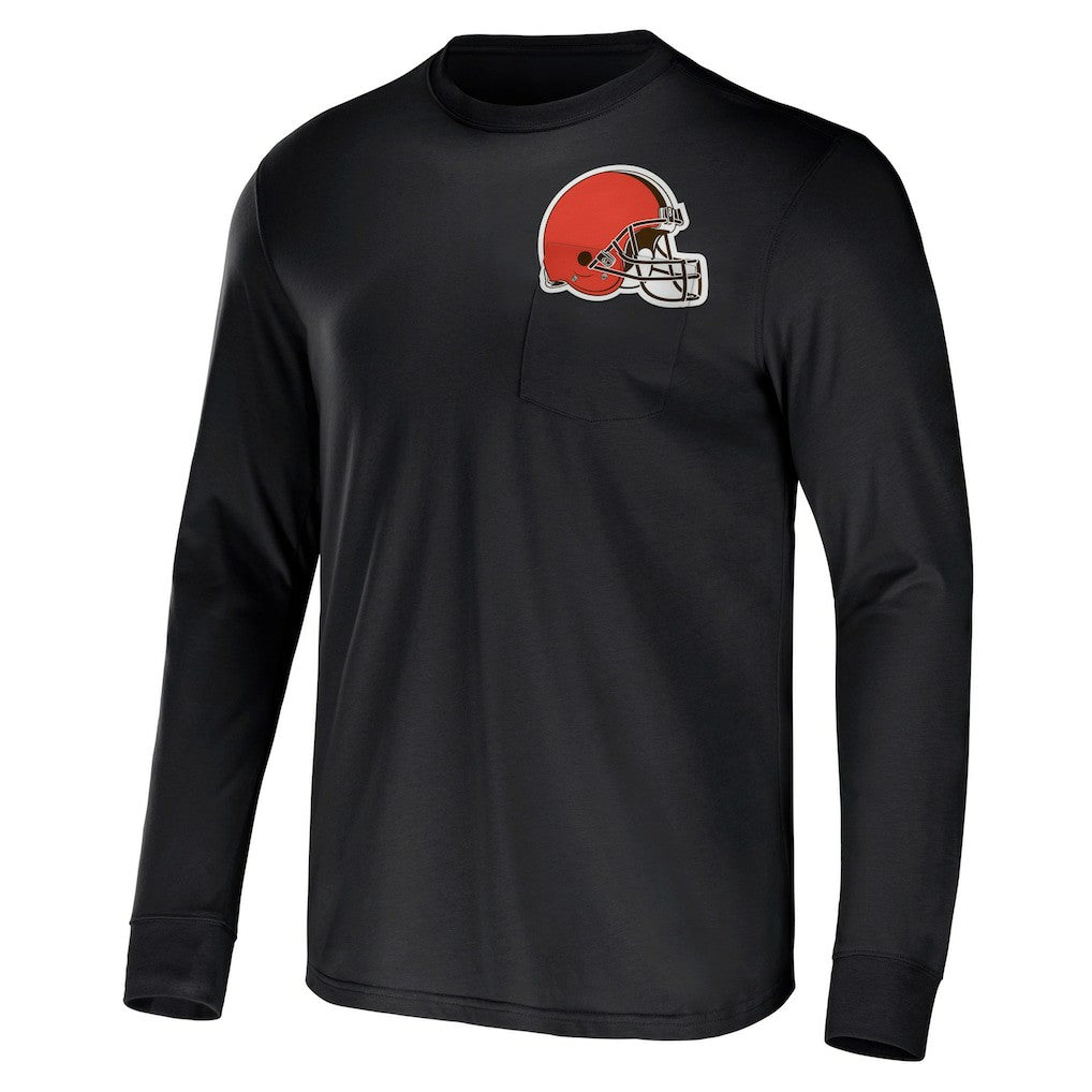Cleveland Browns NFL x Darius Rucker Collection Team Long Sleeve Pocket T-Shirt - Brown discount