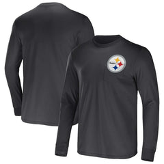 Pittsburgh Steelers NFL x Darius Rucker Collection Team Long Sleeve Pocket T-Shirt - Black for sale