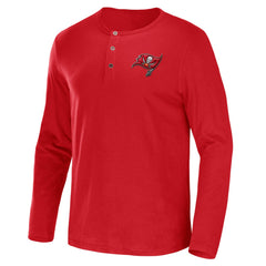 Tampa Bay Buccaneers NFL x Darius Rucker Collection Slub Jersey Henley Long Sleeve T-Shirt - Red sale