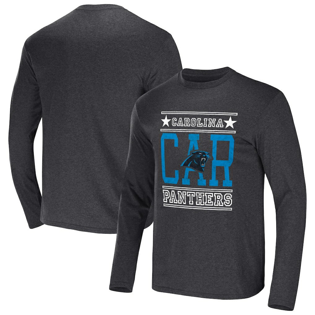 Carolina Panthers NFL x Darius Rucker Collection Long Sleeve T-Shirt - Heathered Charcoal discount