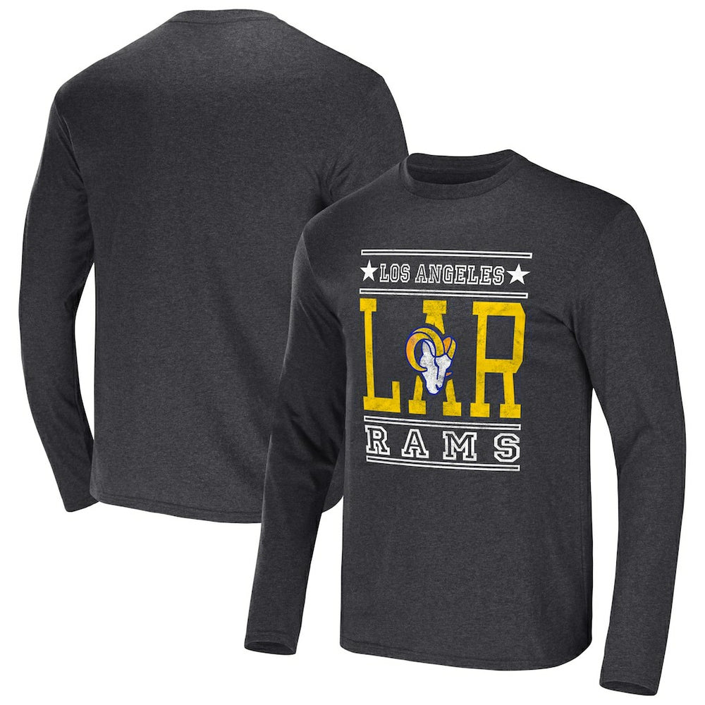 Los Angeles Rams NFL x Darius Rucker Collection Long Sleeve T-Shirt - Heathered Charcoal discount