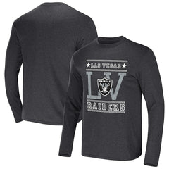 Las Vegas Raiders NFL x Darius Rucker Collection Long Sleeve T-Shirt - Heathered Charcoal sale