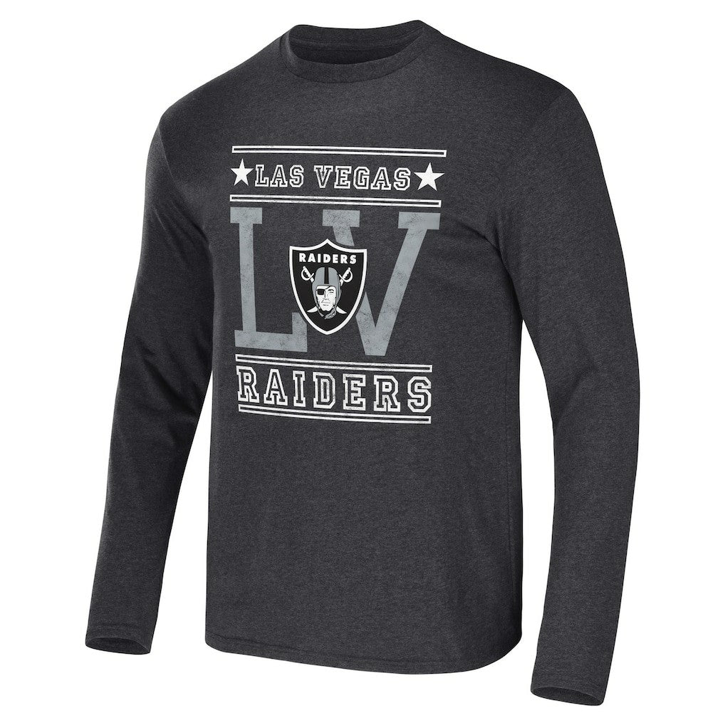 Las Vegas Raiders NFL x Darius Rucker Collection Long Sleeve T-Shirt - Heathered Charcoal sale