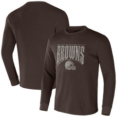 Cleveland Browns NFL x Darius Rucker Collection Long Sleeve Thermal T-Shirt - Brown on sale