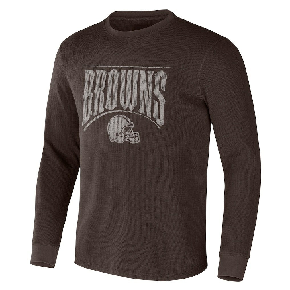 Cleveland Browns NFL x Darius Rucker Collection Long Sleeve Thermal T-Shirt - Brown on sale