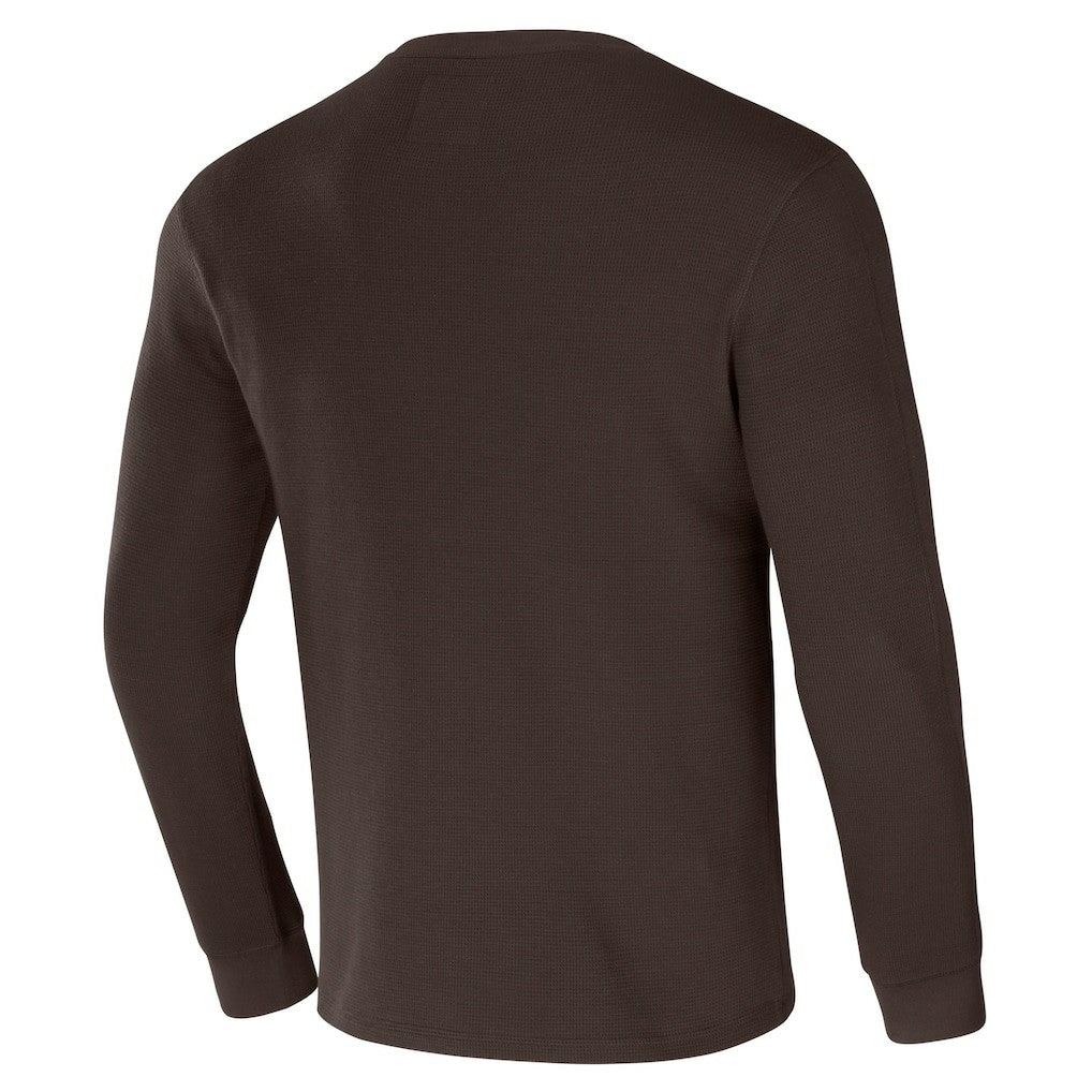 Cleveland Browns NFL x Darius Rucker Collection Long Sleeve Thermal T-Shirt - Brown on sale