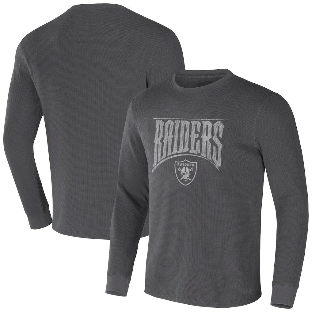 Las Vegas Raiders NFL x Darius Rucker Collection Long Sleeve Thermal T-Shirt - Charcoal sale
