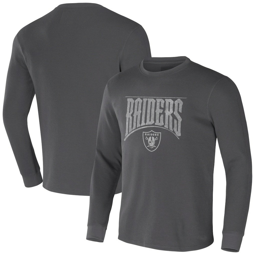 Las Vegas Raiders NFL x Darius Rucker Collection Long Sleeve Thermal T-Shirt - Charcoal sale