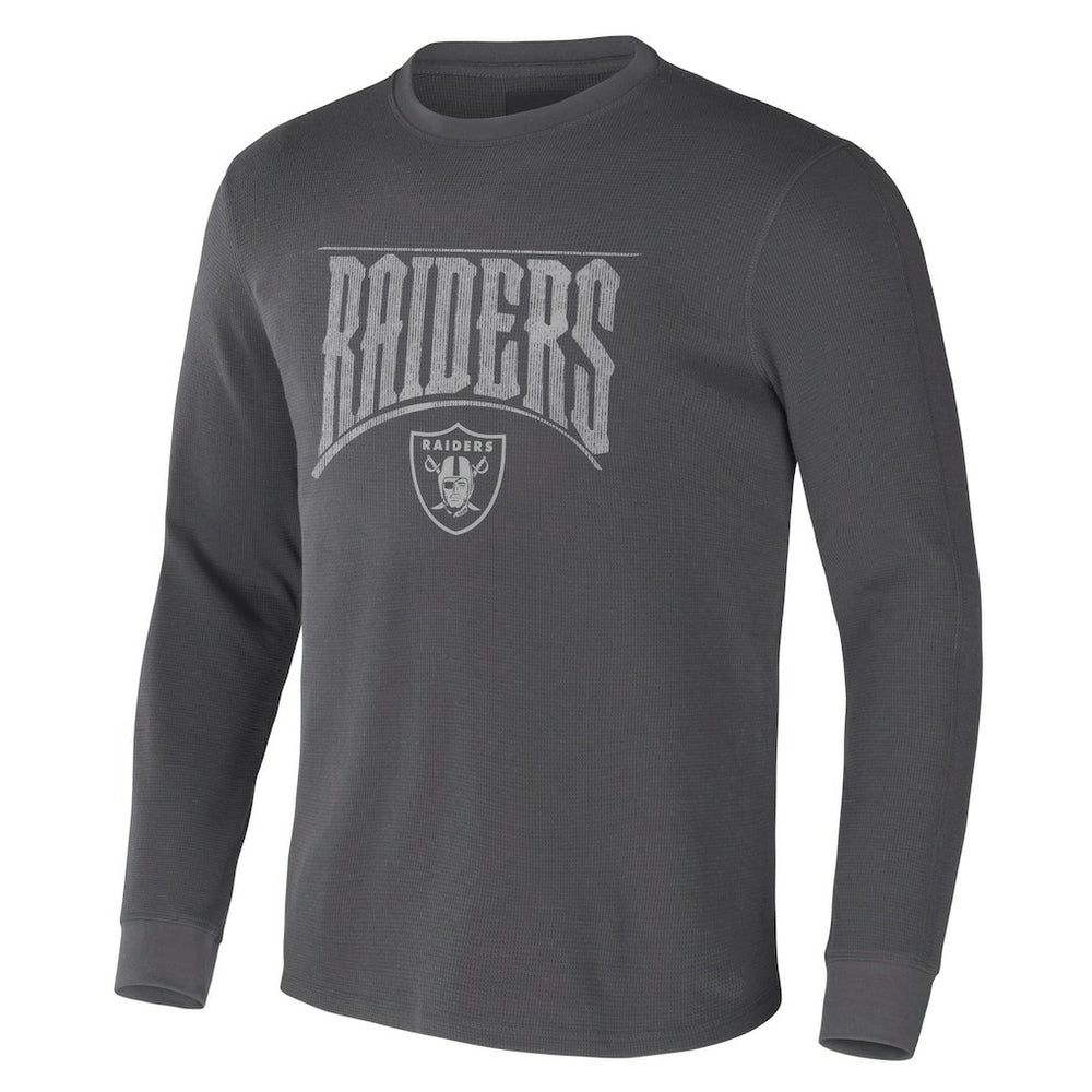 Las Vegas Raiders NFL x Darius Rucker Collection Long Sleeve Thermal T-Shirt - Charcoal sale