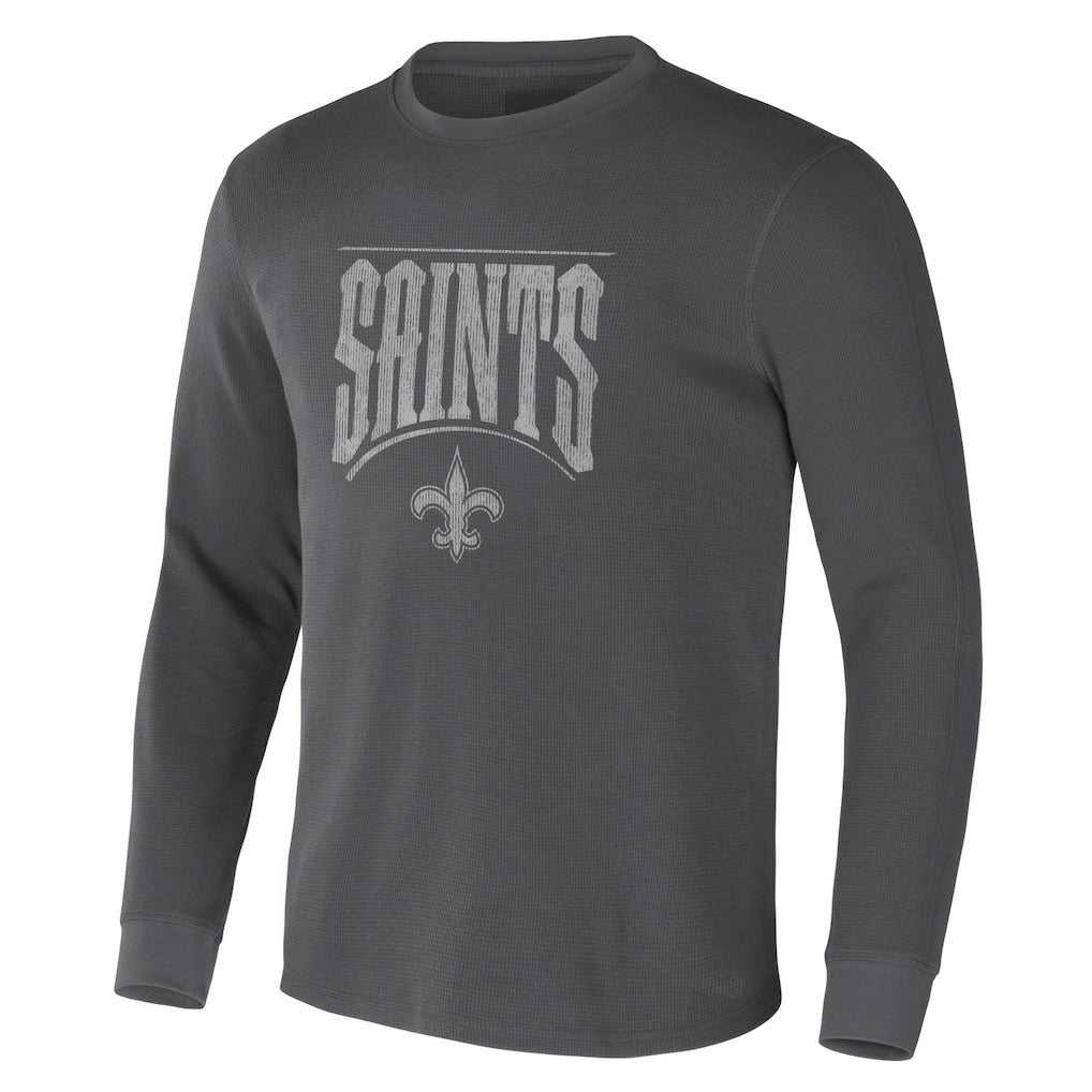 New Orleans Saints NFL x Darius Rucker Collection Long Sleeve Thermal T-Shirt - Charcoal online