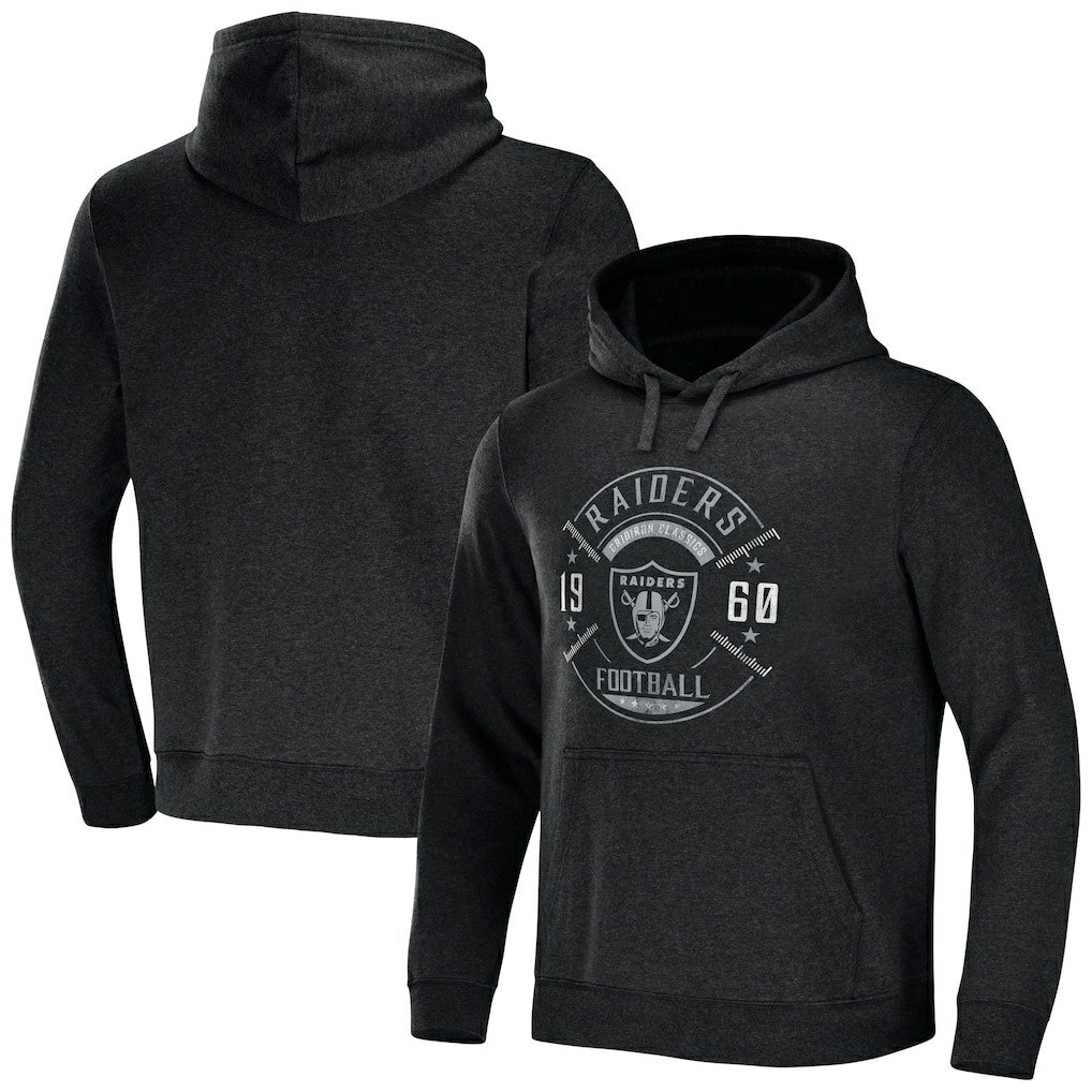 Las Vegas Raiders NFL x Darius Rucker Collection Radar Pullover Hoodie - Heather Charcoal discount