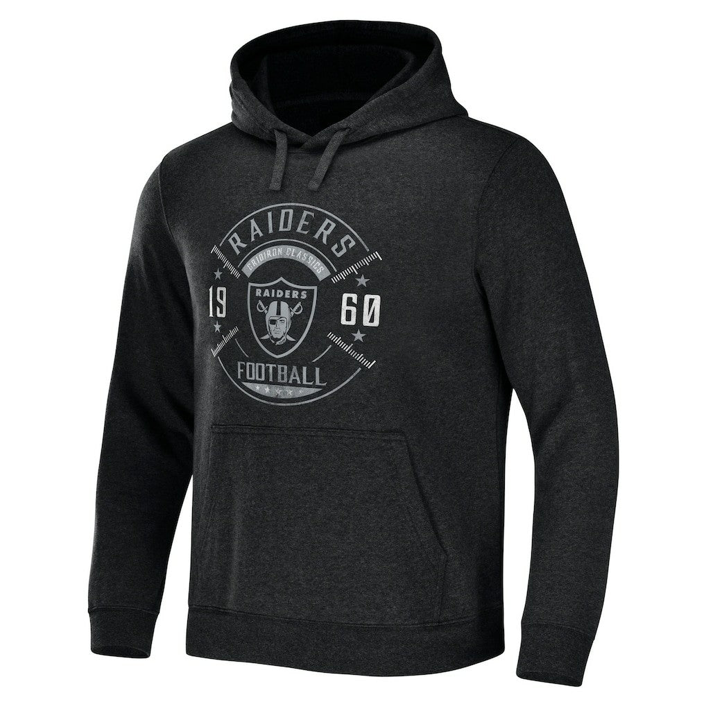 Las Vegas Raiders NFL x Darius Rucker Collection Radar Pullover Hoodie - Heather Charcoal discount