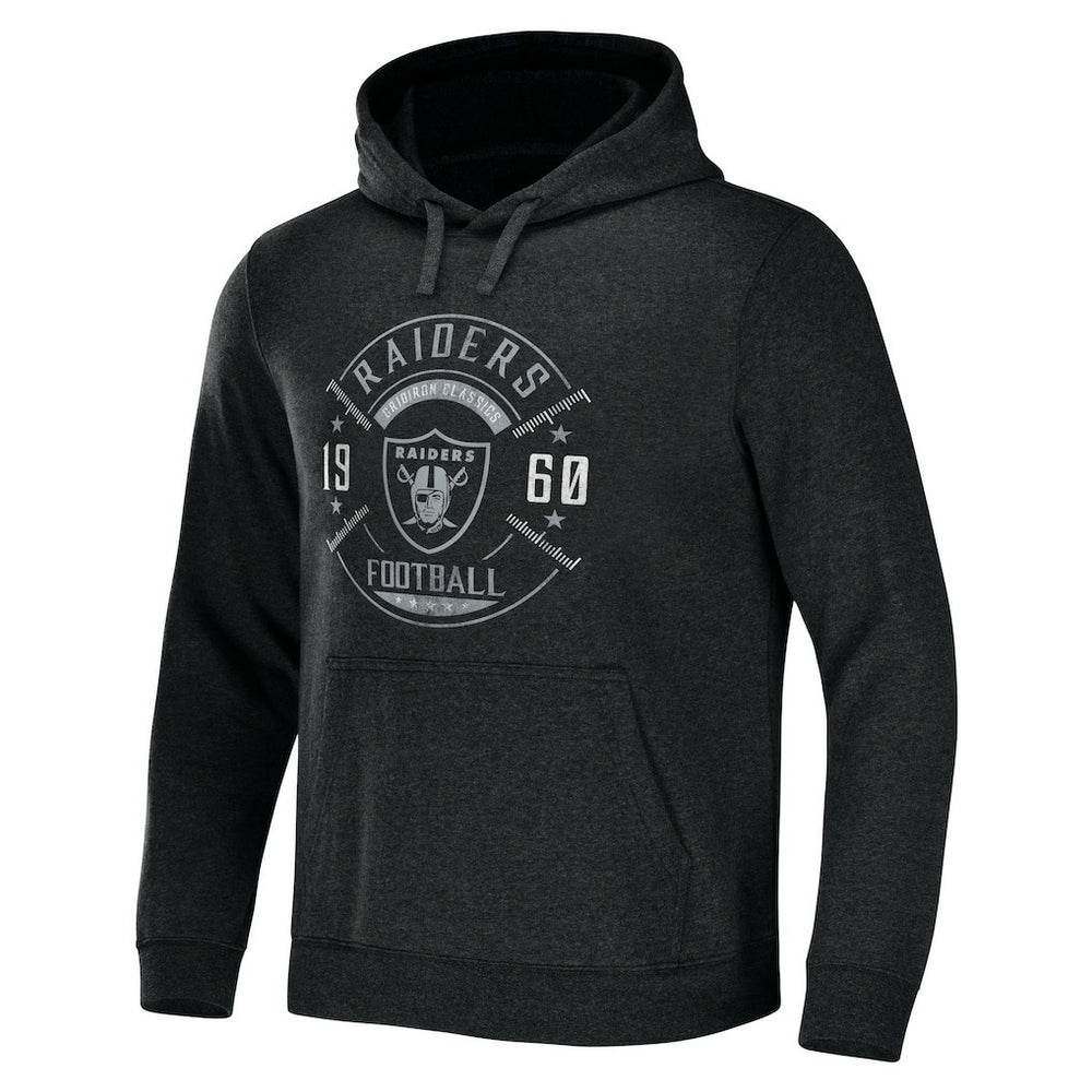 Las Vegas Raiders NFL x Darius Rucker Collection Radar Pullover Hoodie - Heather Charcoal discount