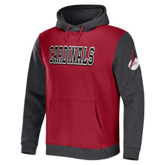 Arizona Cardinals NFL x Darius Rucker Collection Colorblock Pullover Hoodie - Cardinal/Charcoal discount