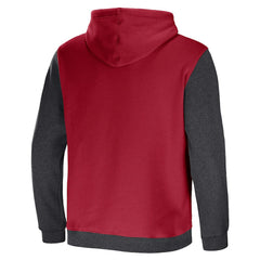 Arizona Cardinals NFL x Darius Rucker Collection Colorblock Pullover Hoodie - Cardinal/Charcoal discount