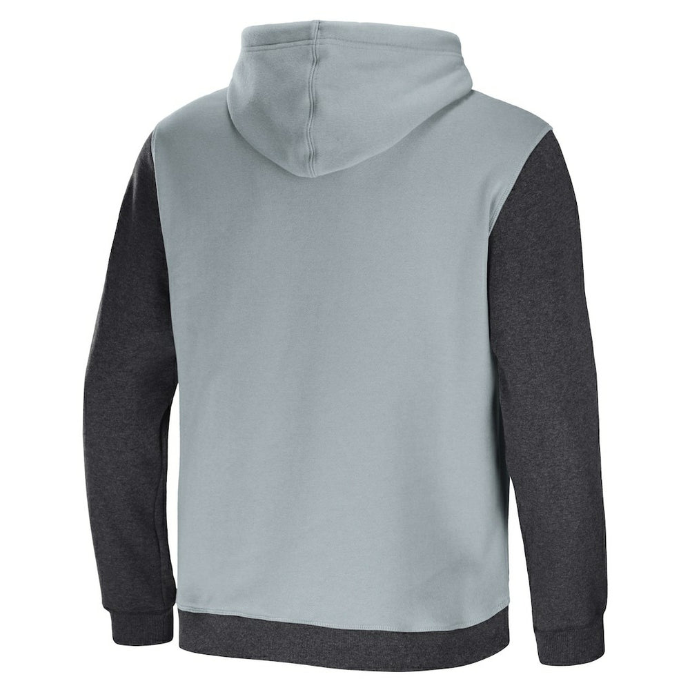 Las Vegas Raiders NFL x Darius Rucker Collection Colorblock Pullover Hoodie - Gray/Charcoal cheap