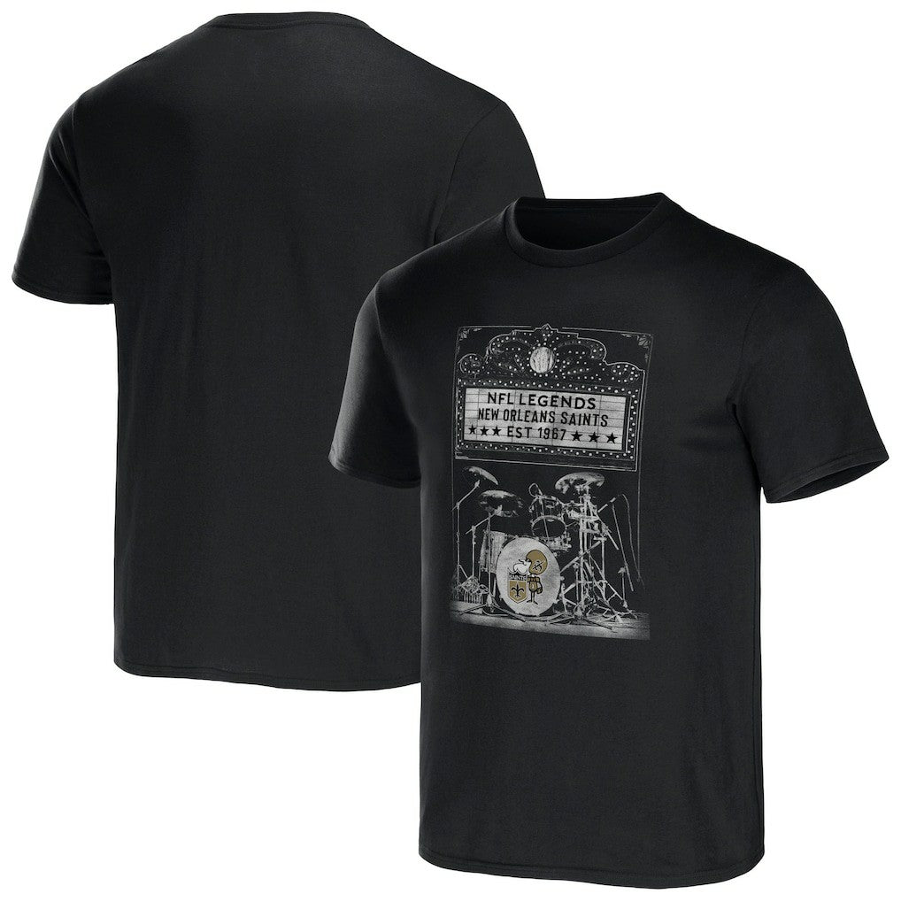 New Orleans Saints NFL x Darius Rucker Collection Band T-Shirt - Black outlet