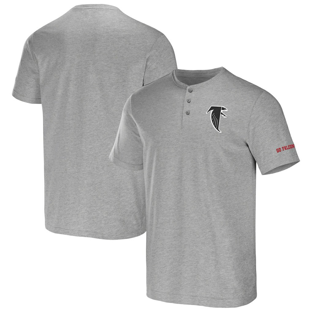 Atlanta Falcons NFL x Darius Rucker Collection Henley T-Shirt - Heather Gray discount