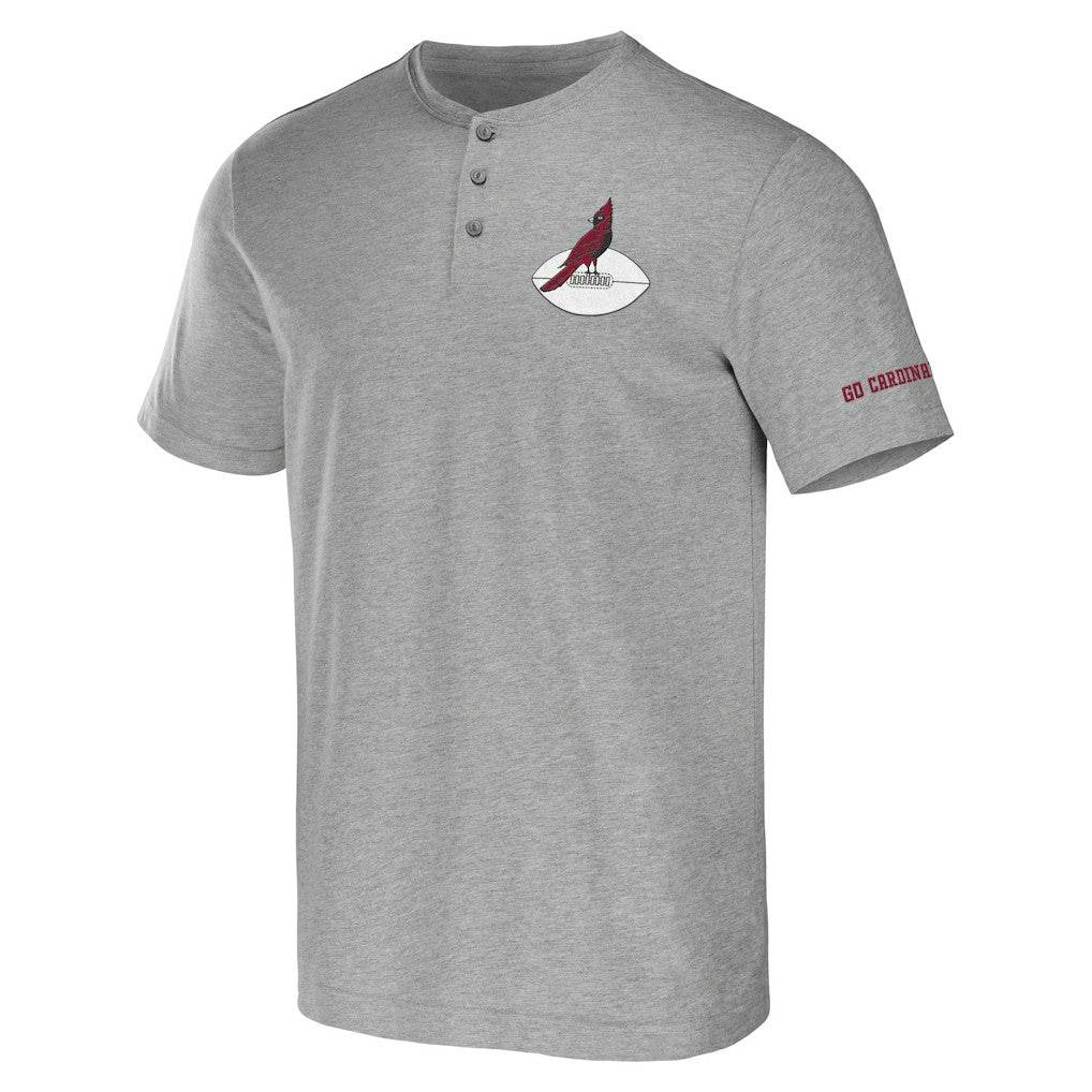 Arizona Cardinals NFL x Darius Rucker Collection Henley T-Shirt - Heather Gray for sale