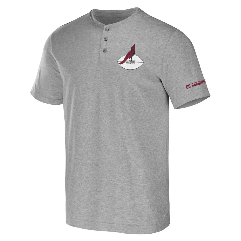 Arizona Cardinals NFL x Darius Rucker Collection Henley T-Shirt - Heather Gray for sale
