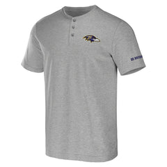 Baltimore Ravens NFL x Darius Rucker Collection Henley T-Shirt - Heather Gray outlet