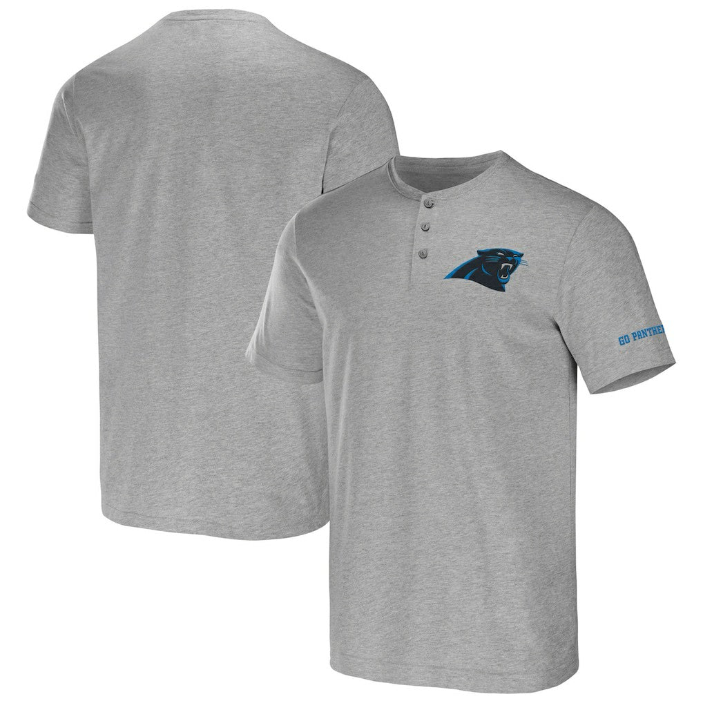 Carolina Panthers NFL x Darius Rucker Collection Henley T-Shirt - Heather Gray sale