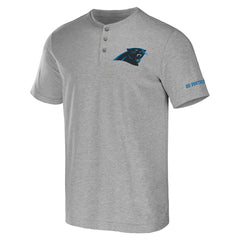 Carolina Panthers NFL x Darius Rucker Collection Henley T-Shirt - Heather Gray sale