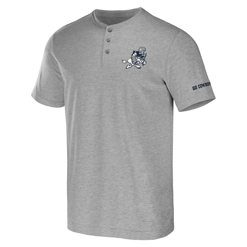 Dallas Cowboys NFL x Darius Rucker Collection Henley T-Shirt - Heather Gray online