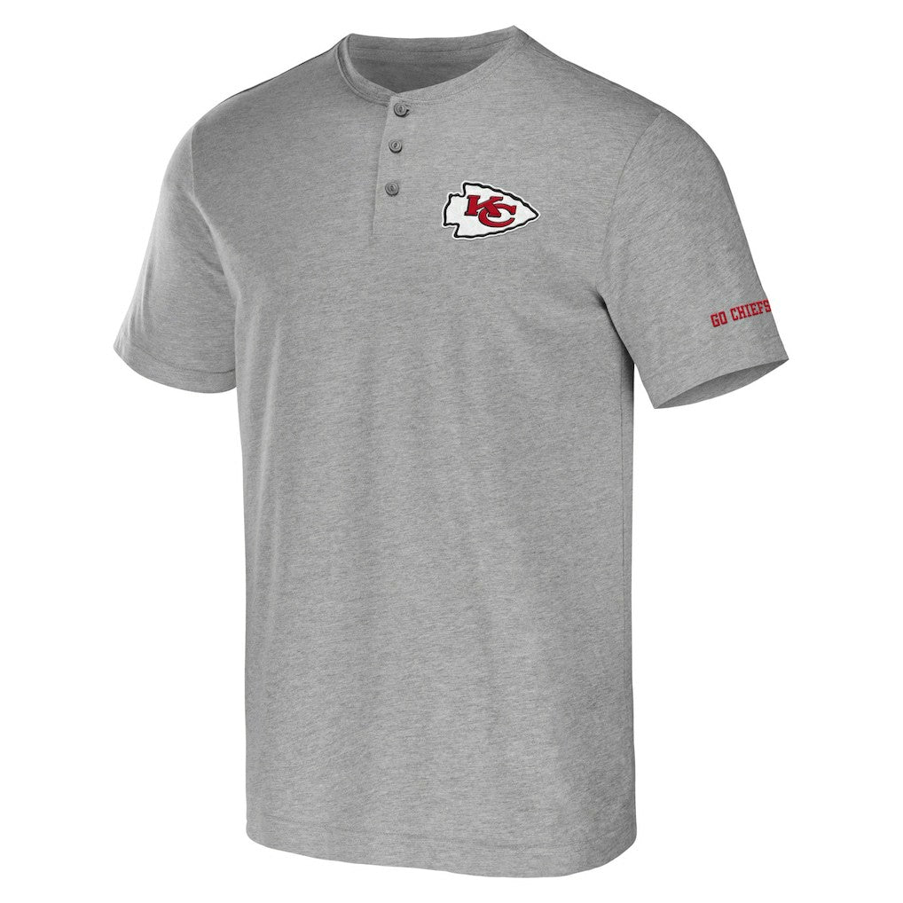 Kansas City Chiefs NFL x Darius Rucker Collection Henley T-Shirt - Heather Gray outlet