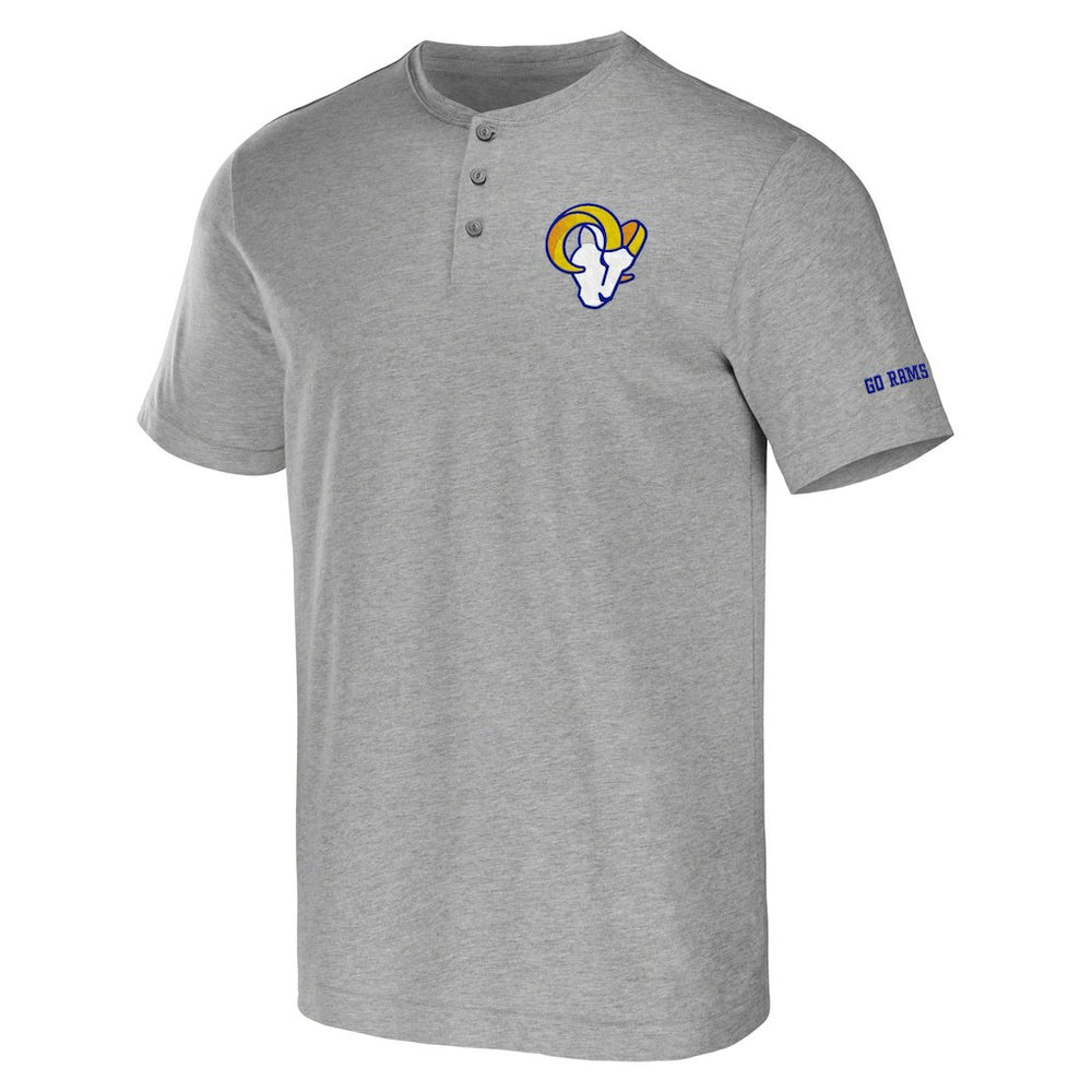 Los Angeles Rams NFL x Darius Rucker Collection Henley T-Shirt - Heather Gray outlet