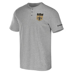 New Orleans Saints NFL x Darius Rucker Collection Henley T-Shirt - Heather Gray online