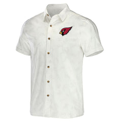 Arizona Cardinals NFL x Darius Rucker Collection Woven Button-Up T-Shirt - White outlet