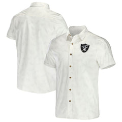 Las Vegas Raiders NFL x Darius Rucker Collection Woven Button-Up T-Shirt - White online