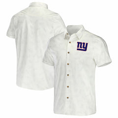 New York Giants NFL x Darius Rucker Collection Woven Button-Up T-Shirt - White discount