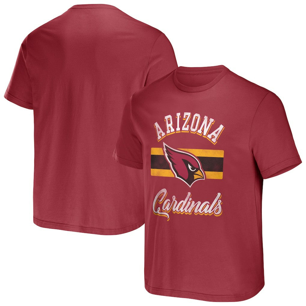 Arizona Cardinals NFL x Darius Rucker Collection Stripe T-Shirt - Cardinal on sale