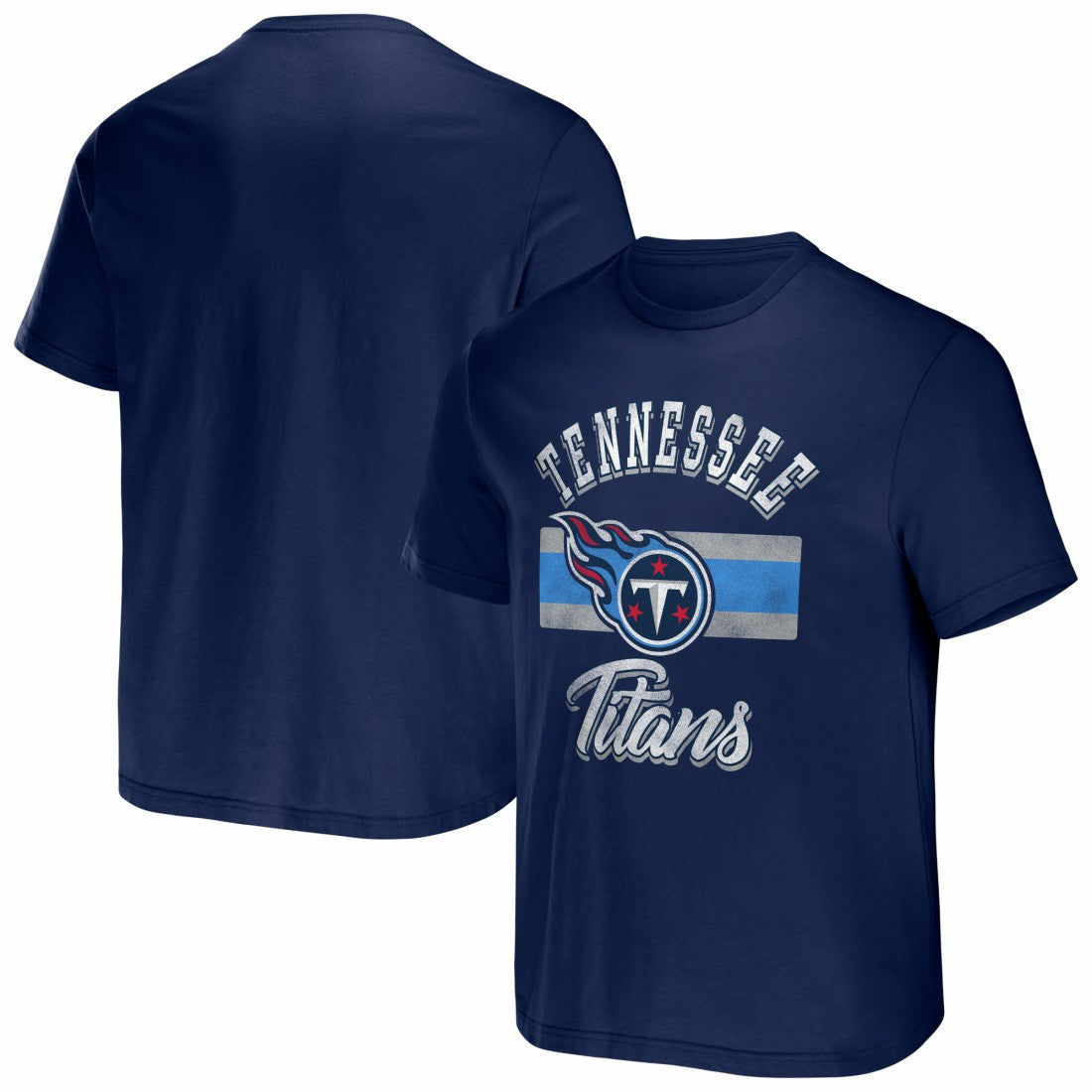 Tennessee Titans NFL x Darius Rucker Collection Stripe T-Shirt - Navy on sale