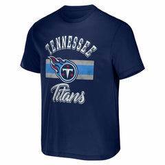 Tennessee Titans NFL x Darius Rucker Collection Stripe T-Shirt - Navy on sale