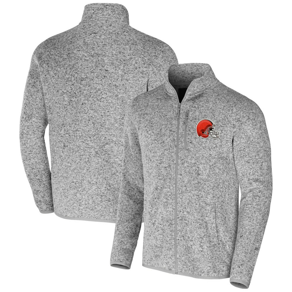 Cleveland Browns NFL x Darius Rucker Collection Fleece Full-Zip Jacket - Heather Gray on sale