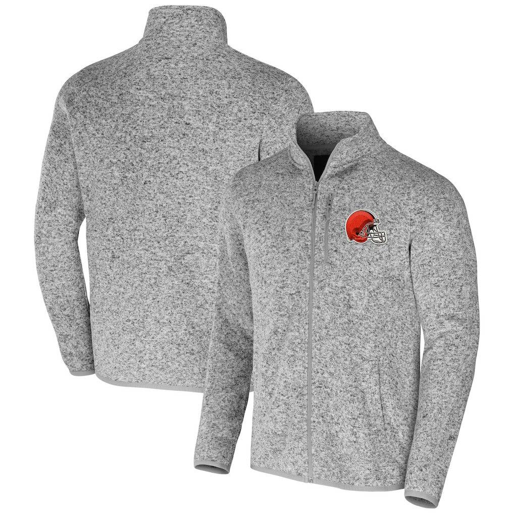 Cleveland Browns NFL x Darius Rucker Collection Fleece Full-Zip Jacket - Heather Gray on sale