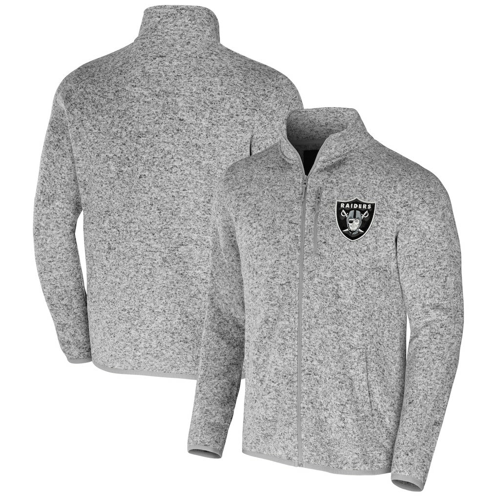 Las Vegas Raiders NFL x Darius Rucker Collection Fleece Full-Zip Jacket - Heather Gray outlet
