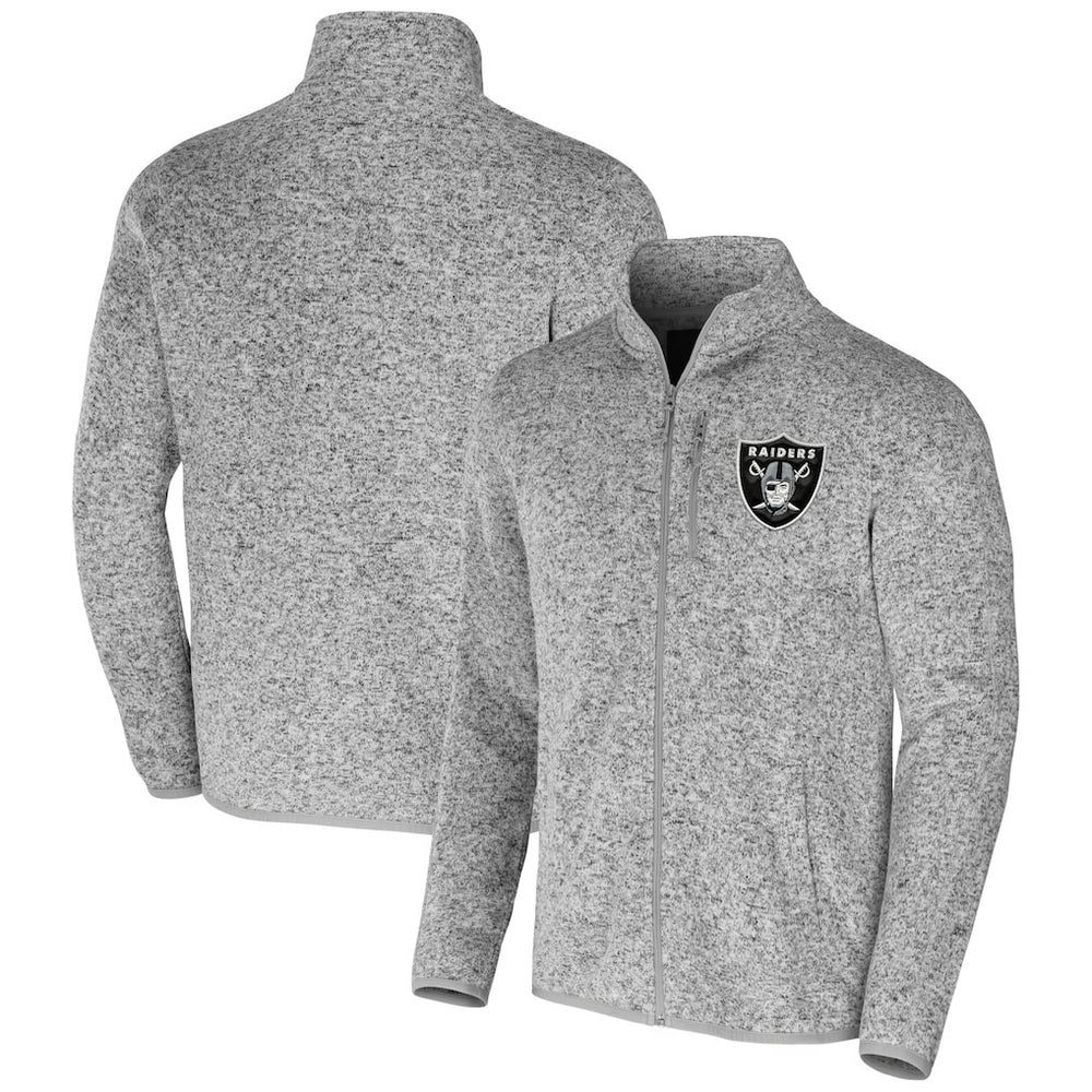 Las Vegas Raiders NFL x Darius Rucker Collection Fleece Full-Zip Jacket - Heather Gray outlet