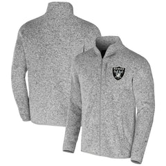 Las Vegas Raiders NFL x Darius Rucker Collection Fleece Full-Zip Jacket - Heather Gray outlet