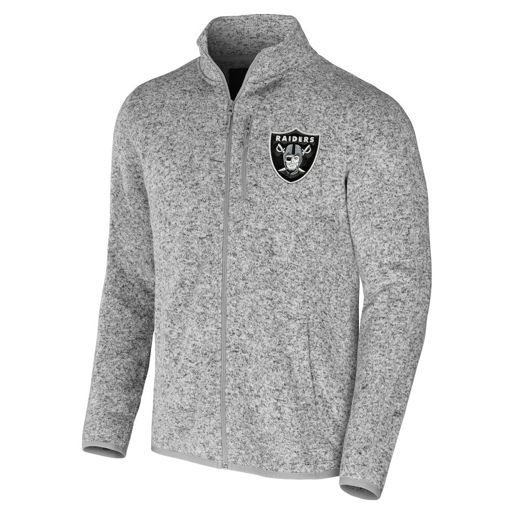 Las Vegas Raiders NFL x Darius Rucker Collection Fleece Full-Zip Jacket - Heather Gray outlet