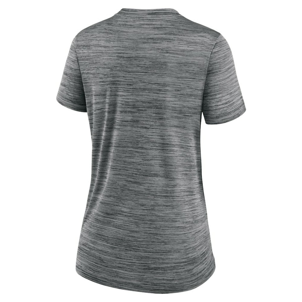 Chicago White Sox Women's City Connect Velocity Practice Performance V-Neck T-Shirt Gray