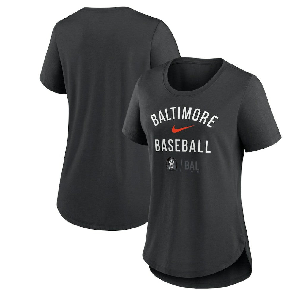 Baltimore Orioles Women's City Connect Tri-Blend T-Shirt Black