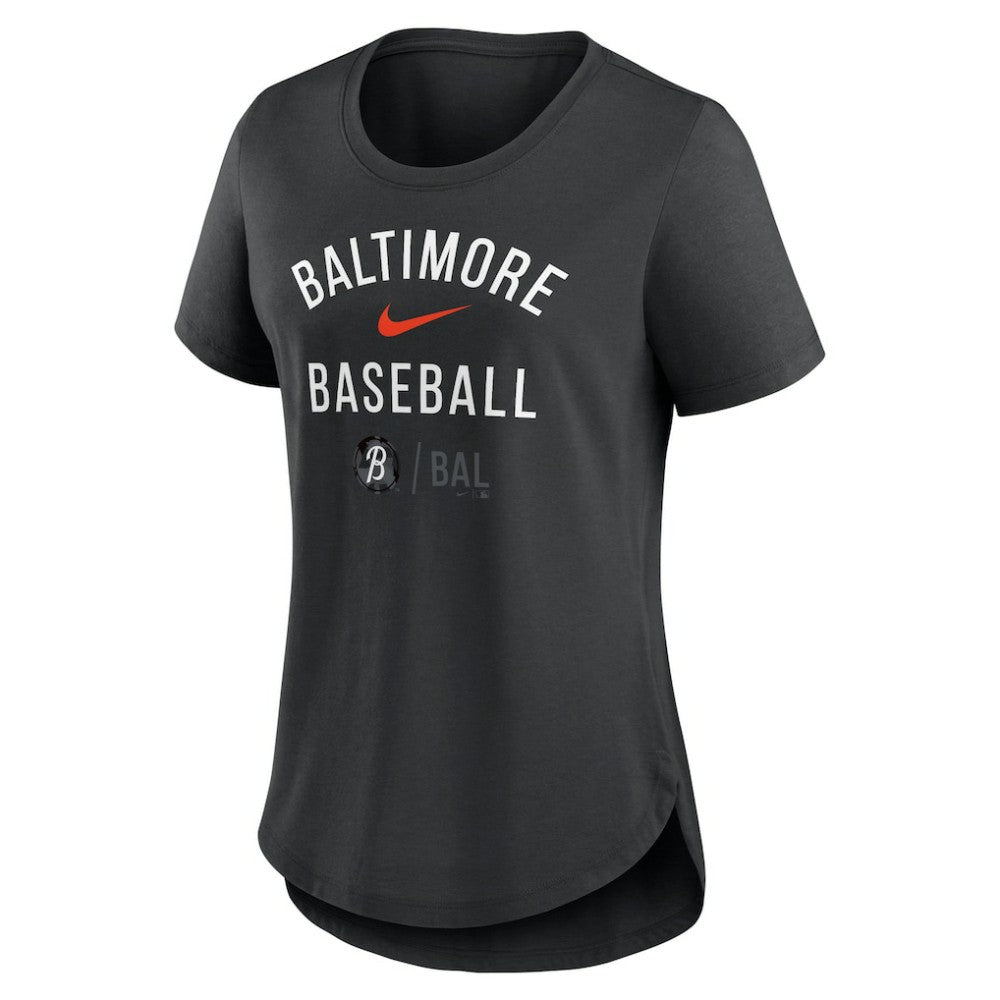 Baltimore Orioles Women's City Connect Tri-Blend T-Shirt Black