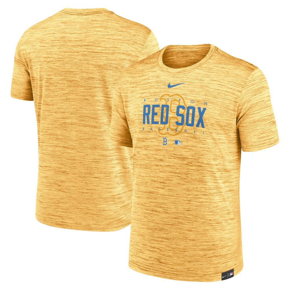 Boston Red Sox City Connect Velocity Practice Performance T-Shirt Gold