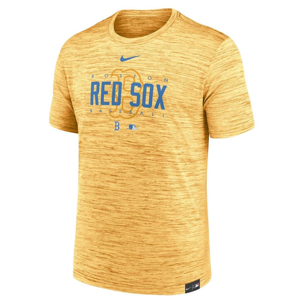 Boston Red Sox City Connect Velocity Practice Performance T-Shirt Gold