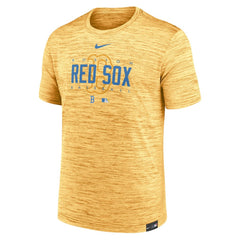 Boston Red Sox City Connect Velocity Practice Performance T-Shirt Gold